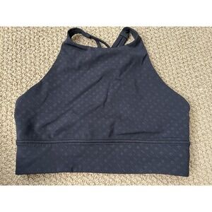 Lululemon Womens Black Energy High-Neck Longline Sports Sz‎ 8 Bra W2DFRS